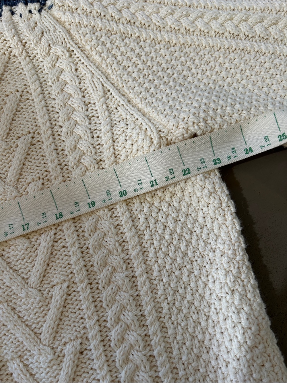 Rare Polo Ralph Lauren Women’s Cotton Cable Patchwork Cardigan Pockets Elbow M - Picture 12 of 14